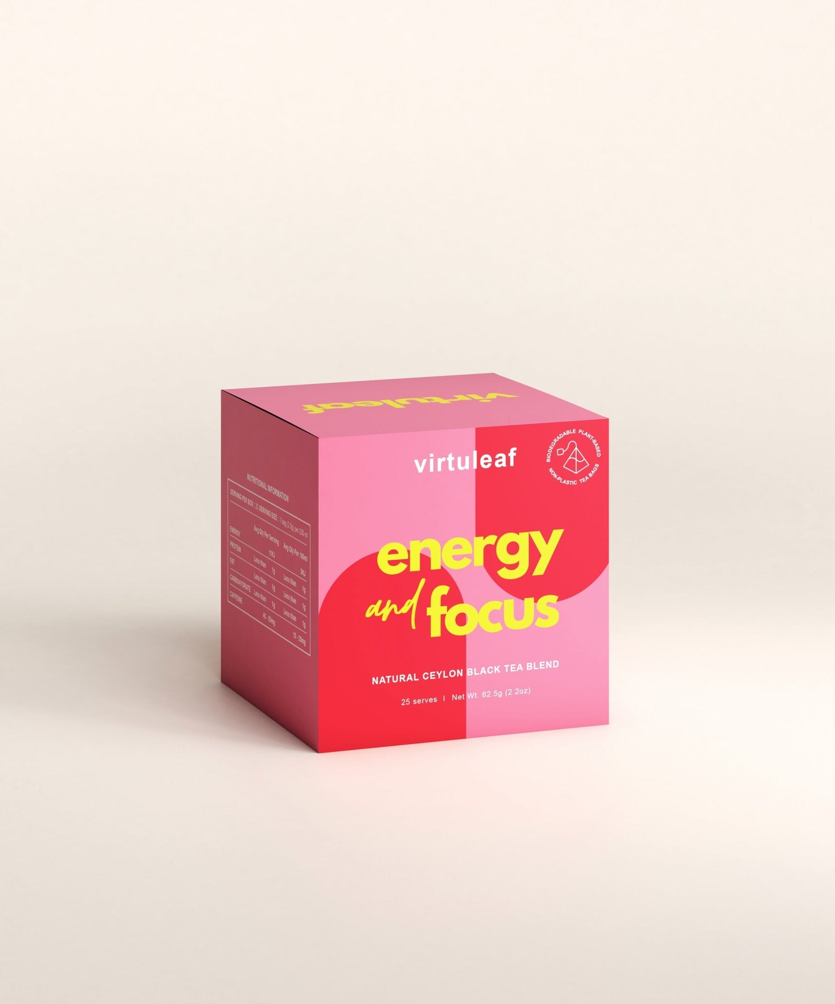 Energy & Focus Natural Ceylon Black Tea Blend - virtuleaf - preworkout - coffee alternative - yoga - pilates - high performer